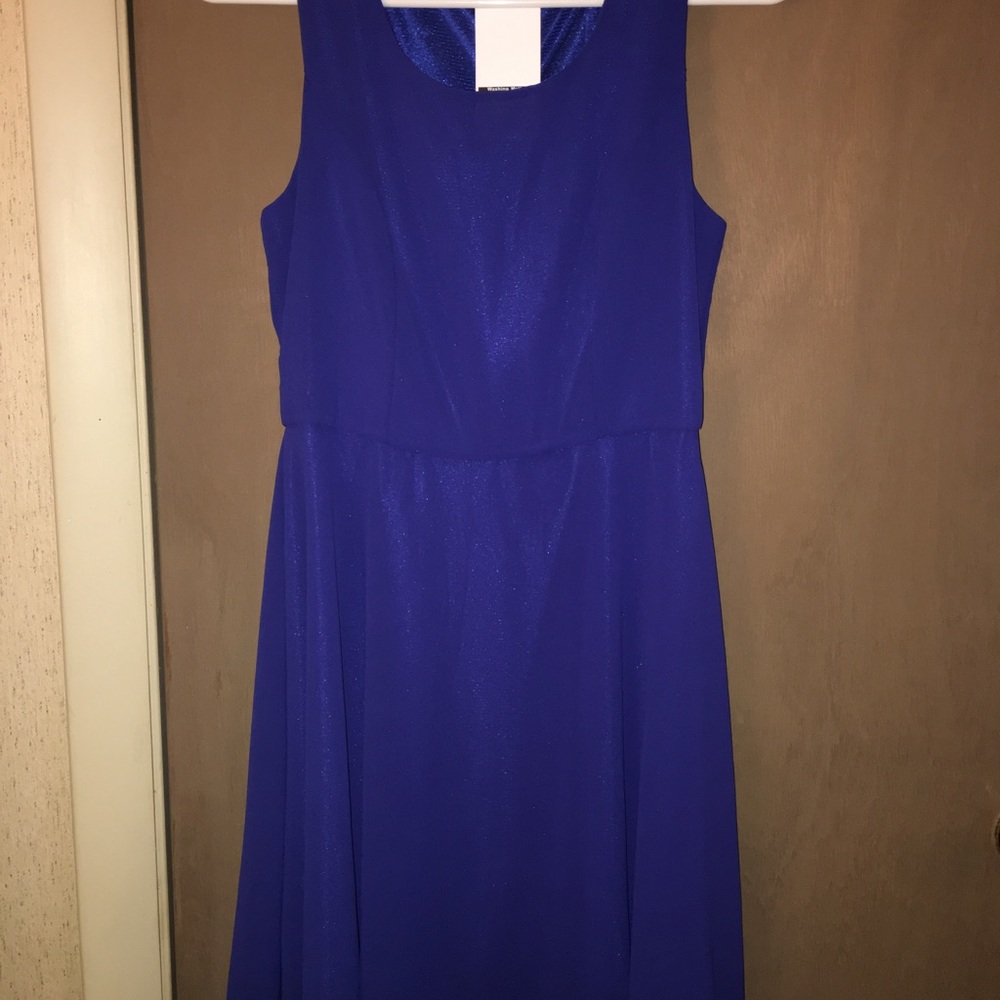 Blue fancy dress, w/waist tie or a thin scarf